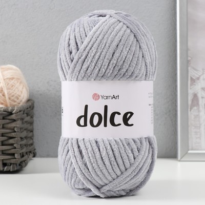 Пряжа "Dolce" 100% микрополиэстер 120м/100гр (782 св.серый)