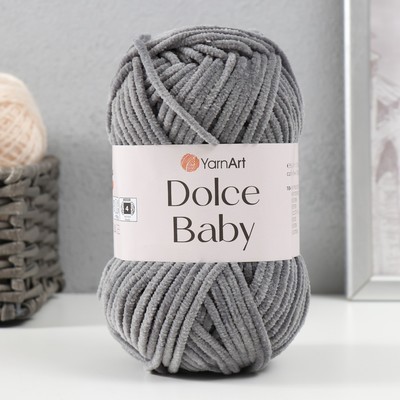 Пряжа для вязания спицами, крючком YarnArt, Dolce Baby, 100% микрополиэстер, 85 м/50 г, (760 серый)