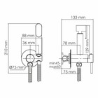 Смеситель для биде WasserKRAFT A70138, встраиваемый, с гигиеническим душем, латунь, хром - Фото 7