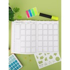 Ежедневник недатированный 150 х 204 мм, 96 листов "Коты", твёрдая обложка, глянцевая ламинация, с трафаретом (100 х 150 мм), блок офсет 70 г/м2 - фото 22906690