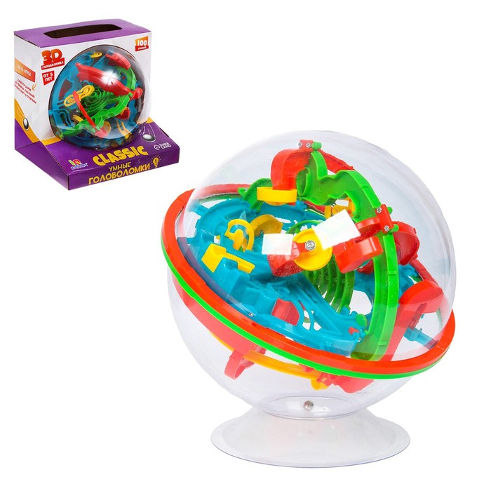 УЦЕНКА Шар - головоломка «Лабиринтус», 100 уровней - Фото 1