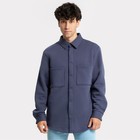 Рубашка мужская НАЧЁС, цвет серо-синий, размер 50 - фото 8265369