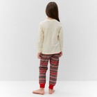 Пижама детская, цвет молочный, рост 110 см - Фото 5
