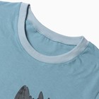 Комплект женский домашний (футболка,шорты), цвет голубой, размер 44 - Фото 2