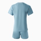 Комплект женский домашний (футболка,шорты), цвет голубой, размер 44 - Фото 6