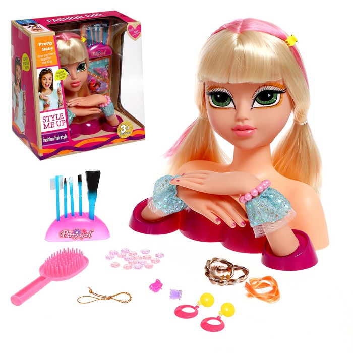 Кукла-манекен для создания причёсок «Кэсси», с аксессуарами - Фото 1