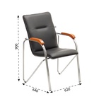 Стул Самба экокожа черная, краска Хром - Фото 2