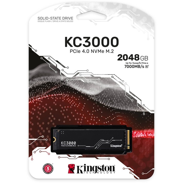 Накопитель SSD Kingston PCI-E 4.0 x4 2TB SKC3000D/2048G KC3000 M.2 2280 - фото 51432272