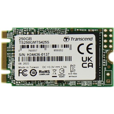 Накопитель SSD Transcend SATA III 250GB TS250GMTS425S 425S M.2 2242 0.3 DWPD