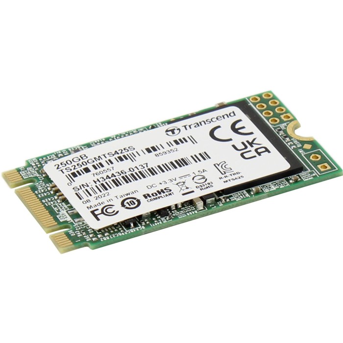 Накопитель SSD Transcend SATA III 250GB TS250GMTS425S 425S M.2 2242 0.3 DWPD - фото 51432284