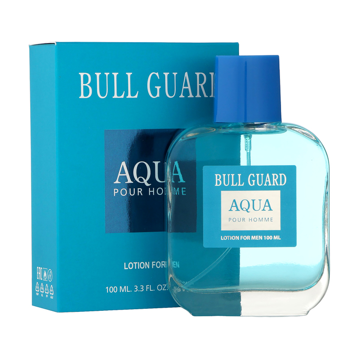 Лосьон одеколон после бритья "Bull Guard Aqua", по мотивам Bulgari Aqua, 100 мл - Фото 1