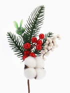 Еловая ветка декоративная «Зимнее волшебство. Грёзы», 21 см (комплект 2 шт) - фото 60125158