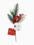 Еловая ветка декоративная «Зимнее волшебство. Грёзы», 21 см (комплект 2 шт) - фото 60821131