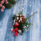 Декор "Зимние грезы" морошка снежные шишки и веточки, 19 см - фото 320214374