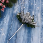 Еловая ветка декоративная «Зимнее волшебство. Грёзы», 16 см - Фото 4