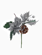 Еловая ветка декоративная «Зимнее волшебство. Грёзы», 16 см (комплект 2 шт) - фото 60125164