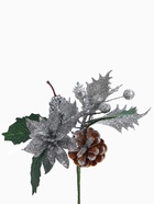 Еловая ветка декоративная «Зимнее волшебство. Грёзы», 16 см (комплект 2 шт) - фото 60125165