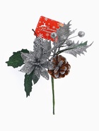 Еловая ветка декоративная «Зимнее волшебство. Грёзы», 16 см - Фото 8