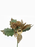 Еловая ветка декоративная «Зимнее волшебство. Грёзы», 16 см (комплект 2 шт) - фото 60125169