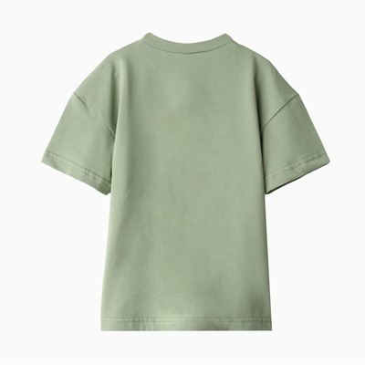 Футболка детская однотонная MINAKU: Casual Collection, цвет хаки, рост 134 см