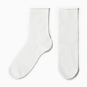 Носки женские без резинки, цвет белый, размер 36-40