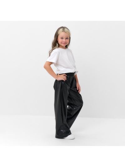 Брюки прямые для девочки KAFTAN, размер 30 (98-104 см), чёрные