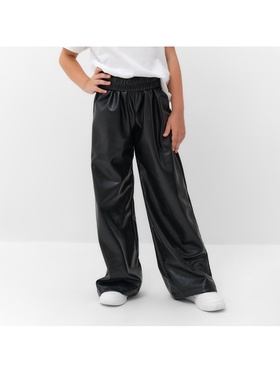 Брюки прямые для девочки KAFTAN, размер 36 (134-140 см), чёрные