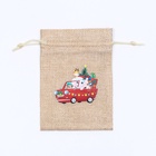 Мешок подарочный новогодний с термонаклейкой, 10×14 см - Фото 4