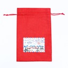 Мешок подарочный с термонаклейкой, 16 х 24 см, красный - Фото 2