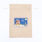 Мешок подарочный новогодний с термонаклейкой, 10×14 см - Фото 3