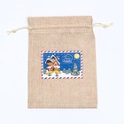 Мешок подарочный с термонаклейкой, 13×18 см - Фото 2