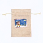 Мешок подарочный новогодний с термонаклейкой, 16×24 см - Фото 1