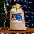 Мешок подарочный новогодний с термонаклейкой, 16×24 см - Фото 5