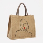 Сумка - шоппер, на магните, 34×17×30 см, бежевая - Фото 2