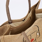 Сумка - шоппер, на магните, 34×17×30 см, бежевая - Фото 4