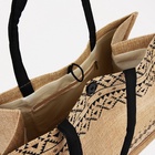 Сумка шопер на пуговице, 34×17×30 см, бежевая - Фото 4