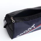 Сумка спортивная, боковой карман/сетка, регулируемый ремень, маленький размер, чёрная - Фото 3