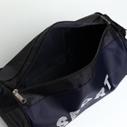 Сумка спортивная на молнии, боковой карман/сетка, регулируемый ремень, маленький размер, чёрная - Фото 5