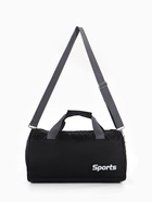 Сумка спортивная на молнии, с длинным ремнём, маленький размер, чёрная - Фото 4