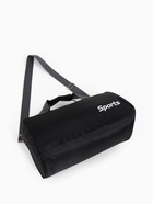 Сумка спортивная на молнии, с длинным ремнём, маленький размер, чёрная - Фото 6