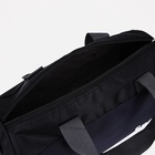 Сумка спортивная на молнии, длинный ремень, маленький размер, чёрная/синяя - Фото 2