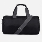 Сумка спортивная, на молнии, длинный ремень, маленький размер, чёрная - Фото 3