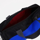 Сумка спортивная, на молнии, длинный ремень, маленький размер, чёрная - Фото 4