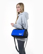 Сумка спортивная, на молнии, длинный ремень, маленький размер, чёрная - Фото 6