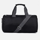Сумка спортивная маленькая, на молнии, длинный ремень, чёрная - Фото 3