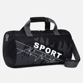 Сумка спорт Sport, 40*20*23, отд на молнии, дл ремень, черный