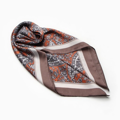 Платок женский MINAKU, размер 70×70 см, кофейный