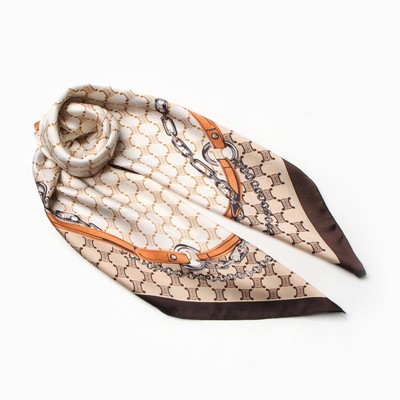 Платок женский MINAKU, размер 70×70 см, коричневый