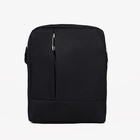 Сумка мужская через плечо на молнии, 2 наружных кармана, чёрная - Фото 2