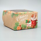 Коробка для капкейков складная с двусторонним нанесением «С Новым годом!», 16 х 16 х 10 см, Новый год - Фото 3